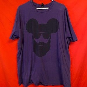 Purple Men's T-shirt Mickey Early bearded Man 3XL